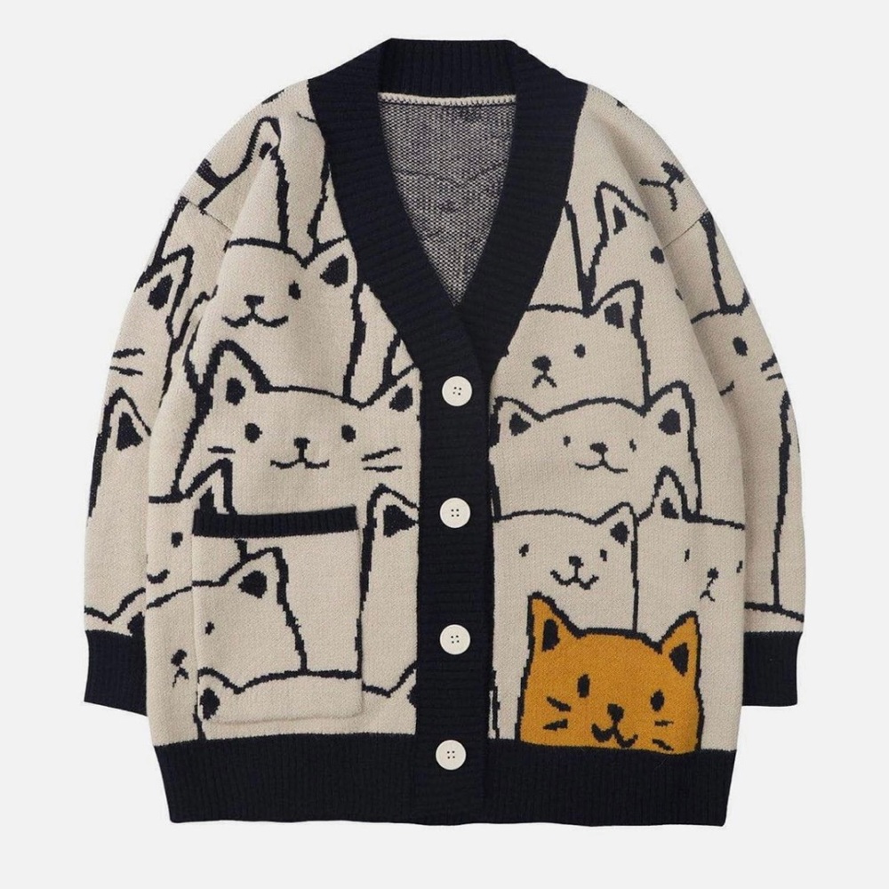 Aelfric Eden Oversized Unisex Cat Cardigan